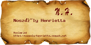Noszály Henrietta névjegykártya