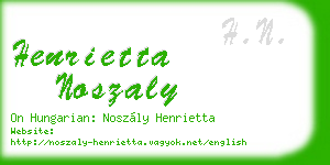 henrietta noszaly business card